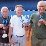 Freude bei Gerhard Specht: Der Tennis-Senior der TG Neunkirchen sicherte sich im kroatischen Umag bei den Europameisterschaften zwei Silbermedaillen.