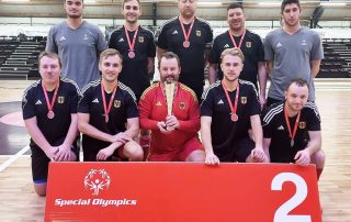 Da ist das Ding! Die Fußballer des HPZ Irchenrieth sicherten sich beim internationalen Futsal-Turnier in Belgien den zweiten Platz. Foto: Julian Müssig/HPZ