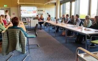 Fachdienste der Tagestätte aus verschiedenen Einrichtungen aus Irchenrieth, Neumarkt und Amberg-Sulzbach für eine übergreifende Veranstaltung getroffen. Fotos: lst